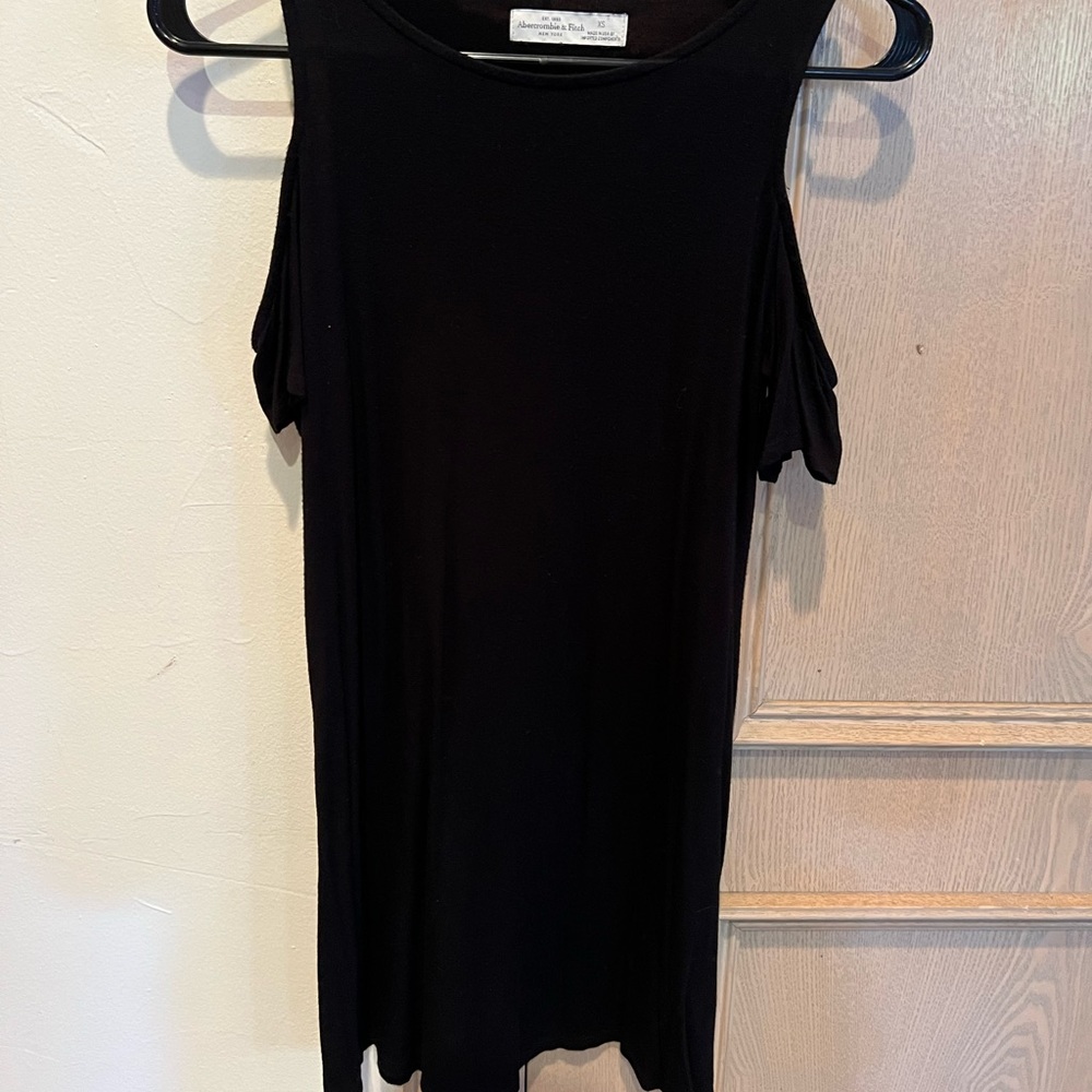 Black cut out sleeve T-shirt dress from Abercrombie and Fitch